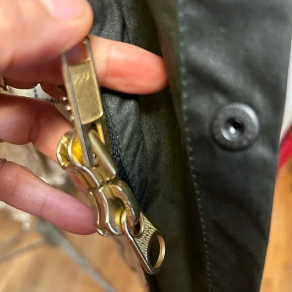 New wax cotton raincoat green lined hood Scotland Wathne MED / Barbour quality - Picture 13 of 16